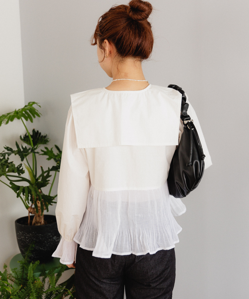 comfy pleats blouse～ｺﾝﾌｨﾌﾟﾘｰﾂﾌﾞﾗｳｽ | flower／フラワー公式通販