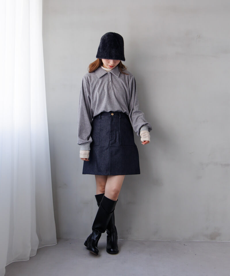 baker denim skirt～ﾍﾞｲｶｰﾃﾞﾆﾑｽｶｰﾄ | flower／フラワー公式通販