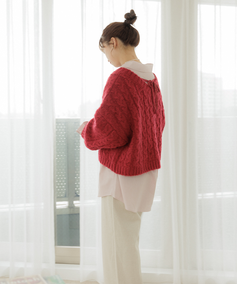 50%OFF】chewy aran knit～ﾁｭｰｲｰｱﾗﾝﾆｯﾄ | flower／フラワー公式通販