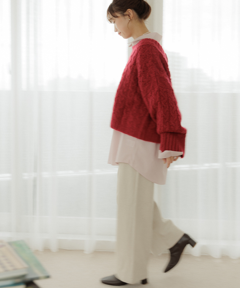 50%OFF】chewy aran knit～ﾁｭｰｲｰｱﾗﾝﾆｯﾄ | flower／フラワー公式通販