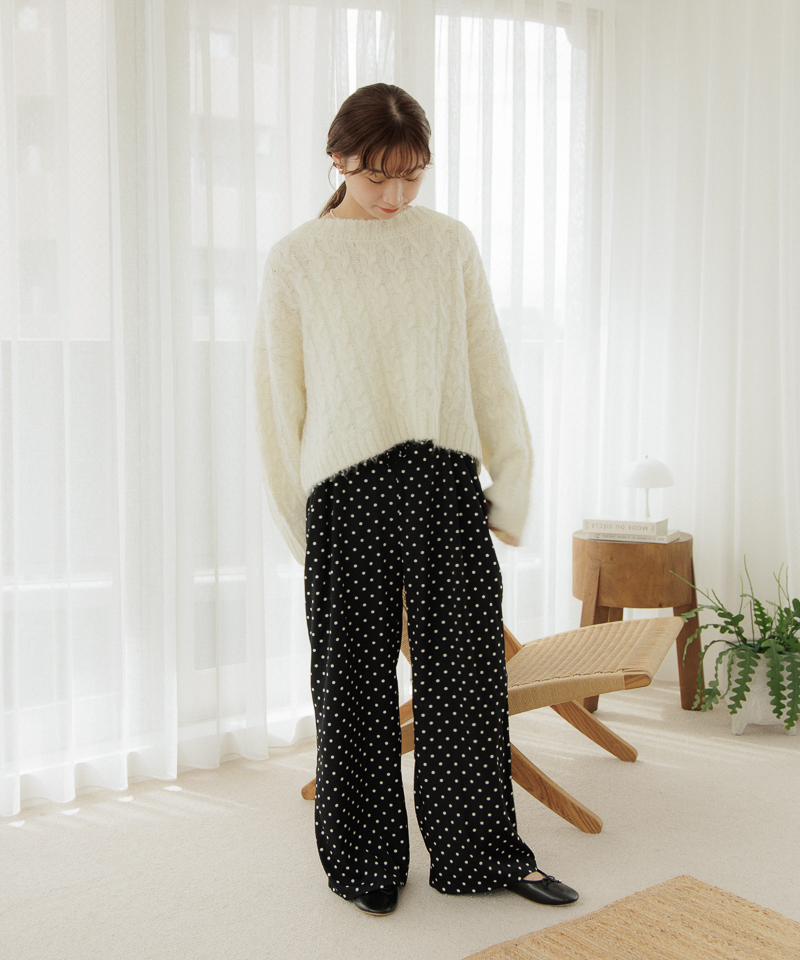 OUTLET】chewy aran knit～ﾁｭｰｲｰｱﾗﾝﾆｯﾄ | flower／フラワー公式通販
