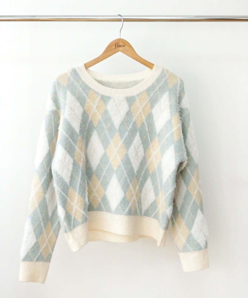 40%OFF】tender argyle knit～ﾃﾝﾀﾞｰｱｰｶﾞｲﾙﾆｯﾄ | flower／フラワー公式通販