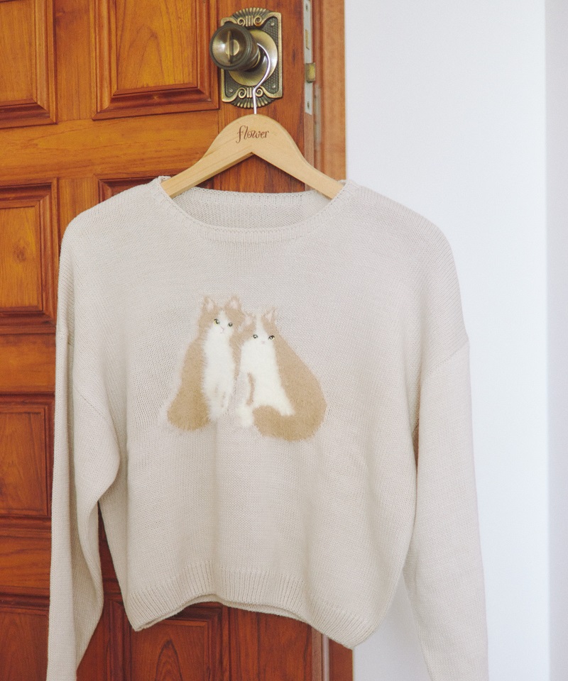 OUTLET】twins kitten knit～ﾂｲﾝｽﾞｷﾄｩﾝﾆｯﾄ | flower／フラワー公式通販