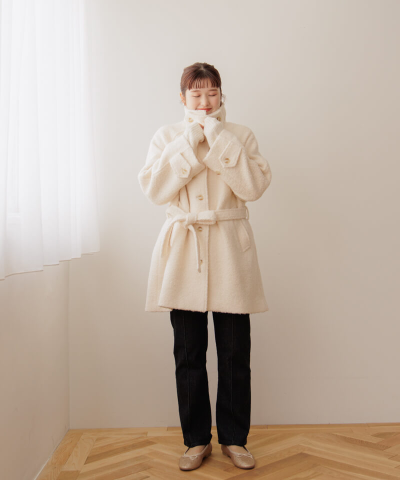 OUTLET】poodle ribbon coat～ﾌﾟｰﾄﾞﾙﾘﾎﾞﾝｺｰﾄ | flower／フラワー公式通販