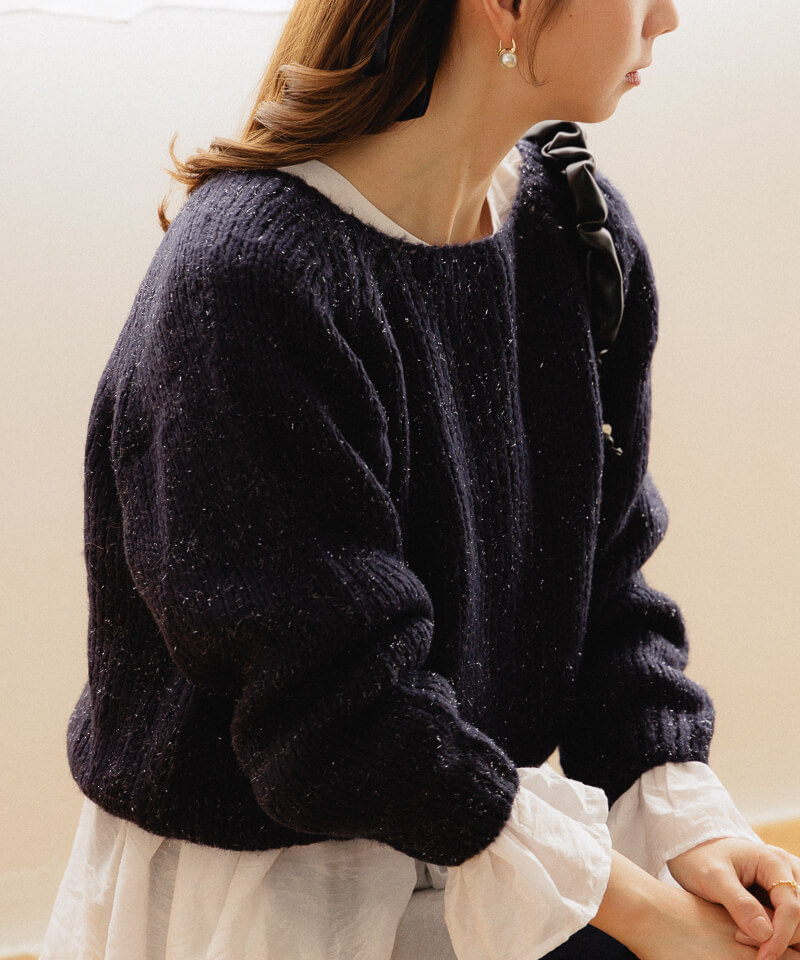 レディースflower blossom aurora knit