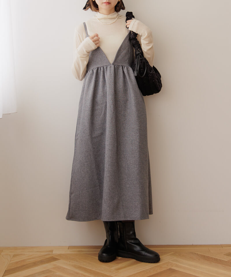 OUTLET】chic gather onepiece～ｼｯｸｷﾞｬｻﾞｰﾜﾝﾋﾟｰｽ | flower／フラワー