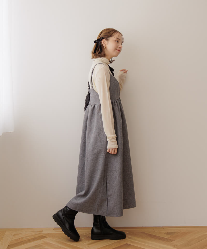 OUTLET】chic gather onepiece～ｼｯｸｷﾞｬｻﾞｰﾜﾝﾋﾟｰｽ | flower／フラワー 