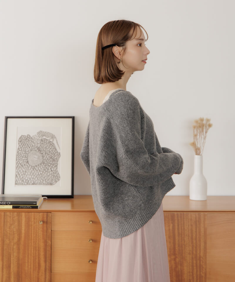 OUTLET】fluffy ensemble knit2～ﾌﾗｯﾌｨｱﾝｻﾝﾌﾞﾙﾆｯﾄ2 | flower／フラワー