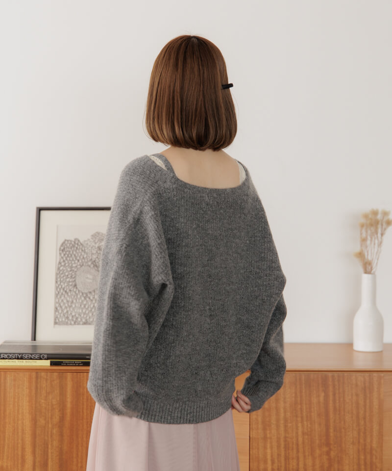 OUTLET】fluffy ensemble knit2~フラッフィアンサンブルニット2 | flower OUTLET】fluffy ensemble knit2~フラッフィアンサンブルニット2 | flower