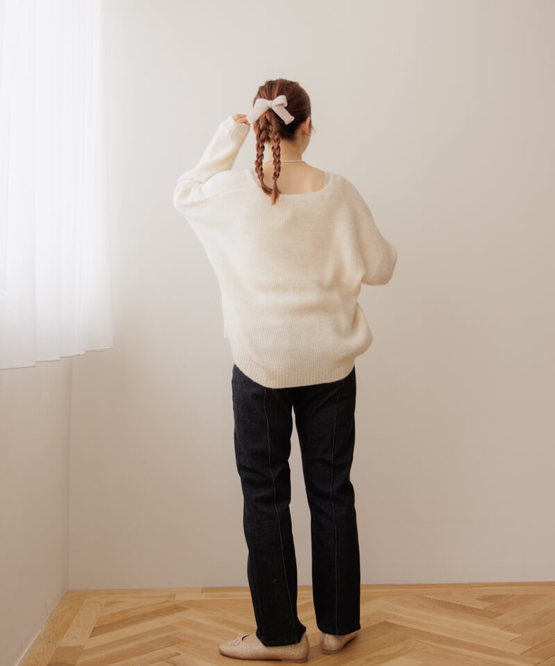 OUTLET】fluffy ensemble knit2~フラッフィアンサンブルニット2 | flower OUTLET】fluffy ensemble knit2~フラッフィアンサンブルニット2 | flower