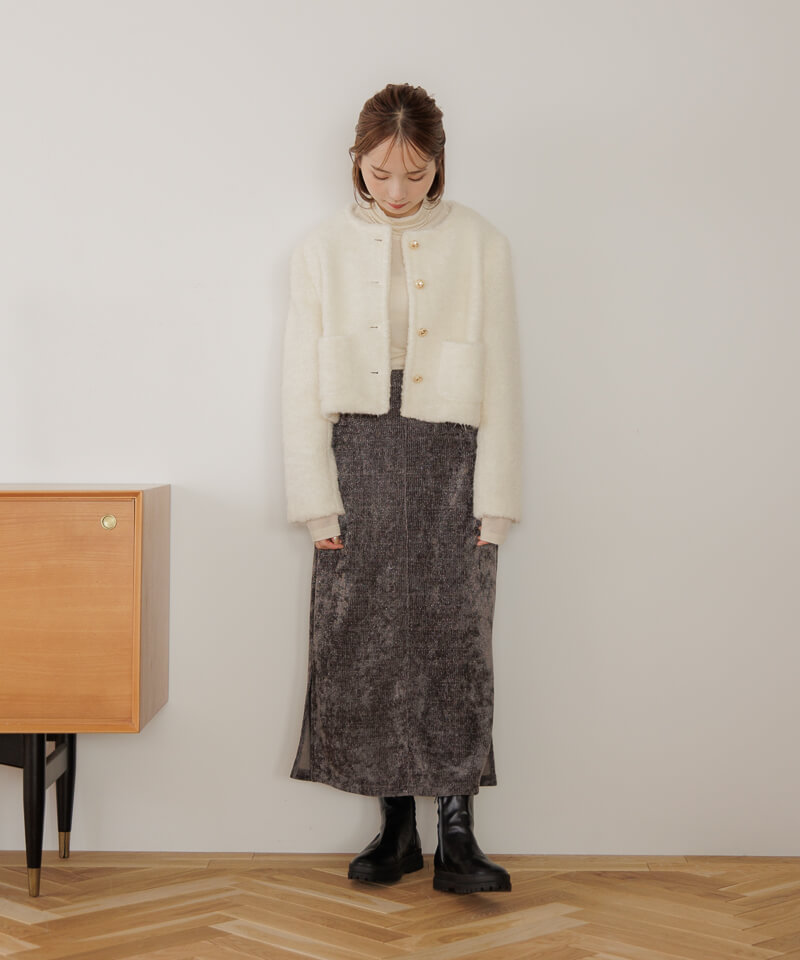 glitter knit skirt～ｸﾞﾘｯﾀｰﾆｯﾄｽｶｰﾄ | flower／フラワー公式通販