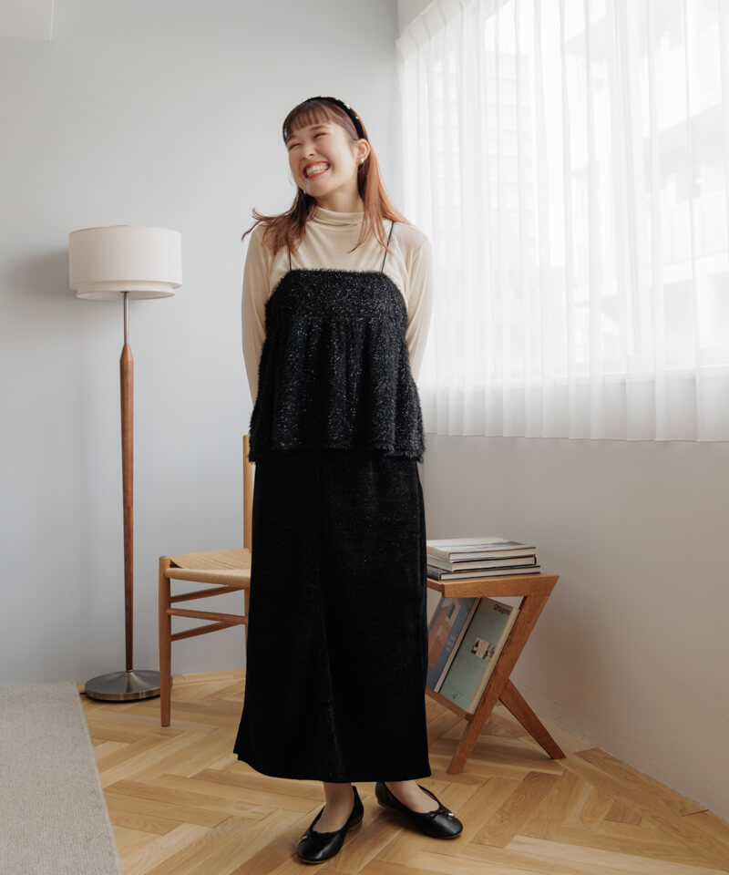 glitter knit skirt～ｸﾞﾘｯﾀｰﾆｯﾄｽｶｰﾄ | flower／フラワー公式通販