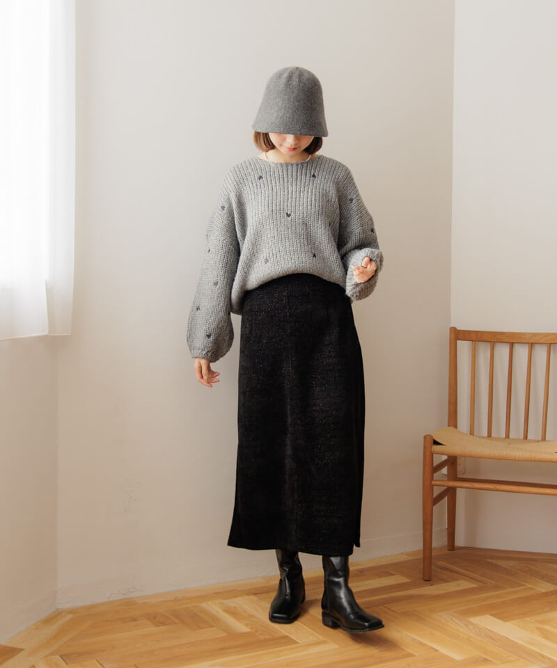 glitter knit skirt～ｸﾞﾘｯﾀｰﾆｯﾄｽｶｰﾄ | flower／フラワー公式通販