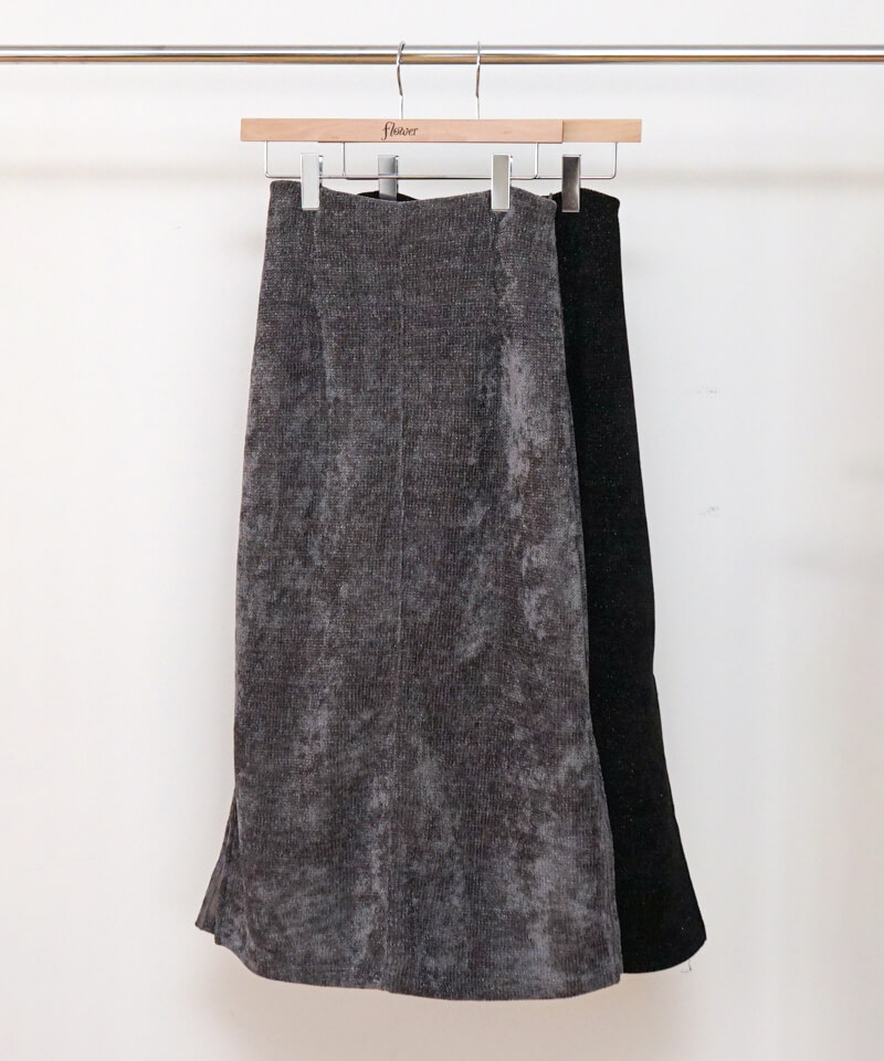 20%OFF】glitter knit skirt～ｸﾞﾘｯﾀｰﾆｯﾄｽｶｰﾄ | flower／フラワー