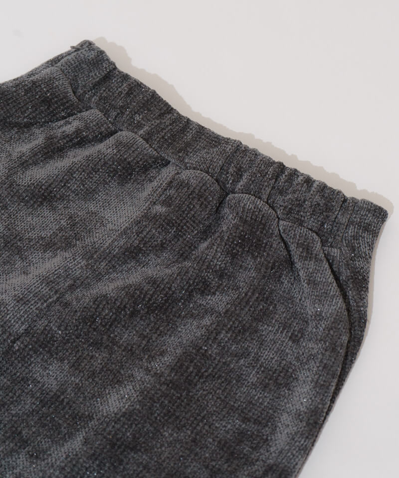 20%OFF】glitter knit skirt～ｸﾞﾘｯﾀｰﾆｯﾄｽｶｰﾄ | flower／フラワー