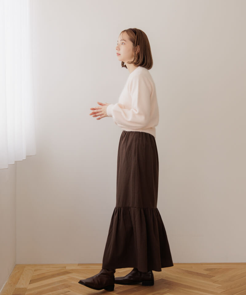 OUTLET】calm tiered skirt～ｶｰﾑﾃｨｱｰﾄﾞｽｶｰﾄ | flower／フラワー公式通販