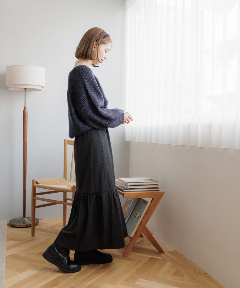 OUTLET】calm tiered skirt～ｶｰﾑﾃｨｱｰﾄﾞｽｶｰﾄ | flower／フラワー公式通販