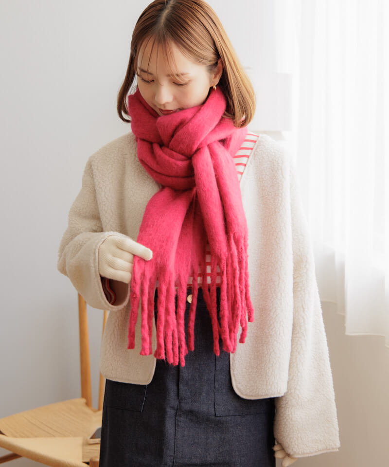 HOODED GLITTER MUFFLER / ラメフーディーマフラー（マフラー