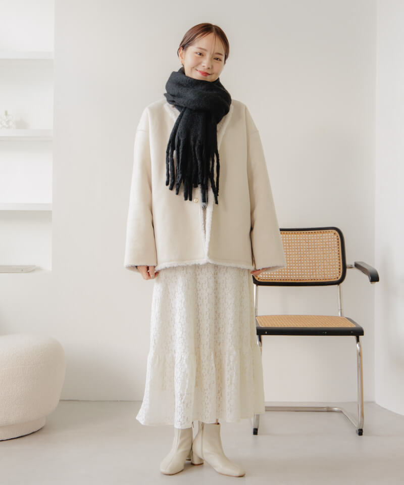 EAPHI LOGO MOHAIR MUFFLER エフィ マフラー ブラウン 330819195_1.jpg