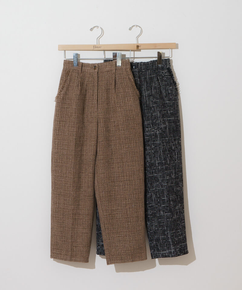 50%OFF】fluffy tweed pants～ﾌﾗｯﾌｨﾂｲｰﾄﾞﾊﾟﾝﾂ | flower／フラワー公式通販