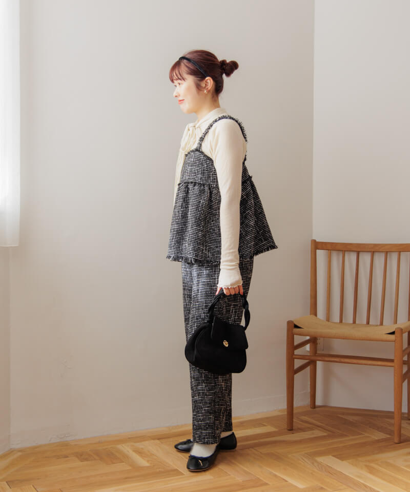 OUTLET】fluffy tweed bustier～ﾌﾗｯﾌｨﾂｲｰﾄﾞﾋﾞｽﾁｪ | flower