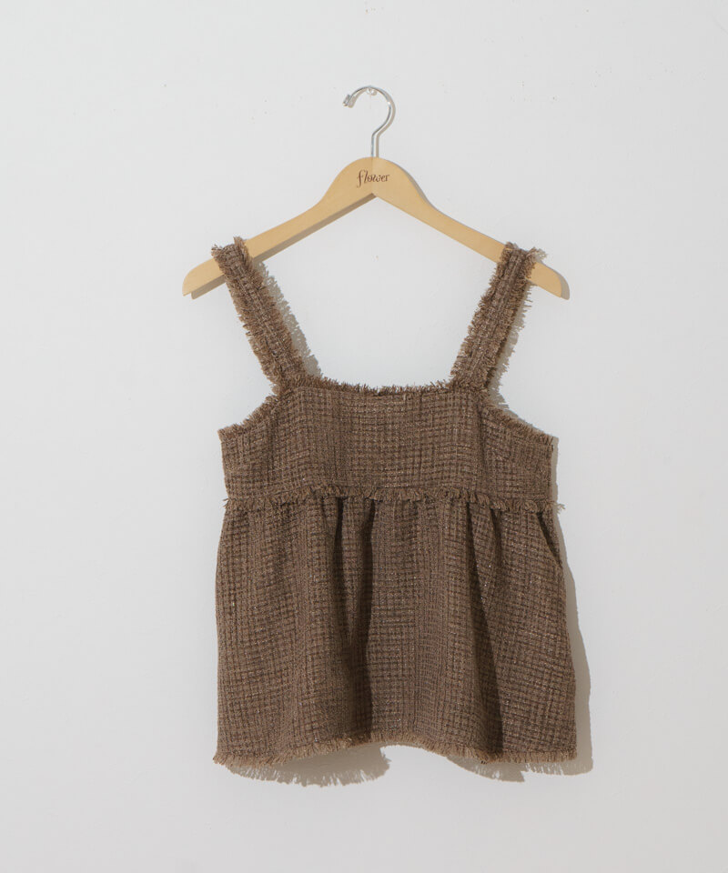 OUTLET】fluffy tweed bustier～ﾌﾗｯﾌｨﾂｲｰﾄﾞﾋﾞｽﾁｪ | flower／フラワー