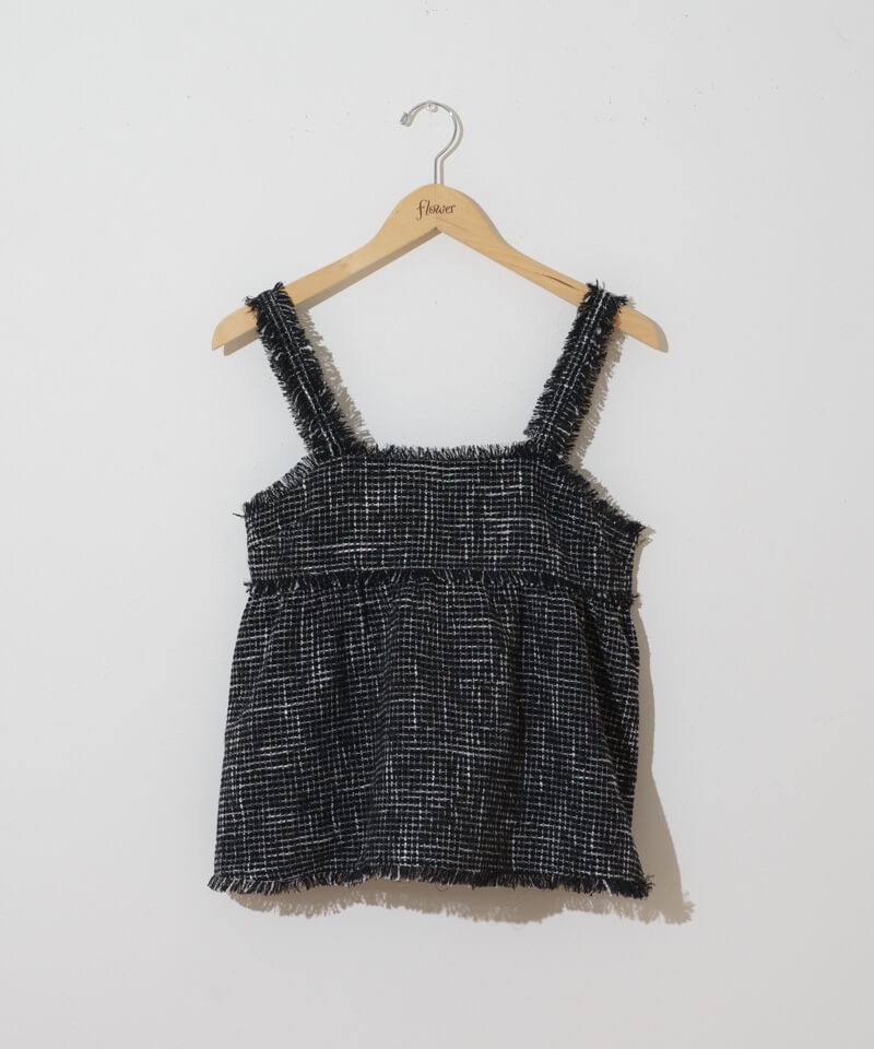 OUTLET】fluffy tweed bustier～ﾌﾗｯﾌｨﾂｲｰﾄﾞﾋﾞｽﾁｪ | flower／フラワー