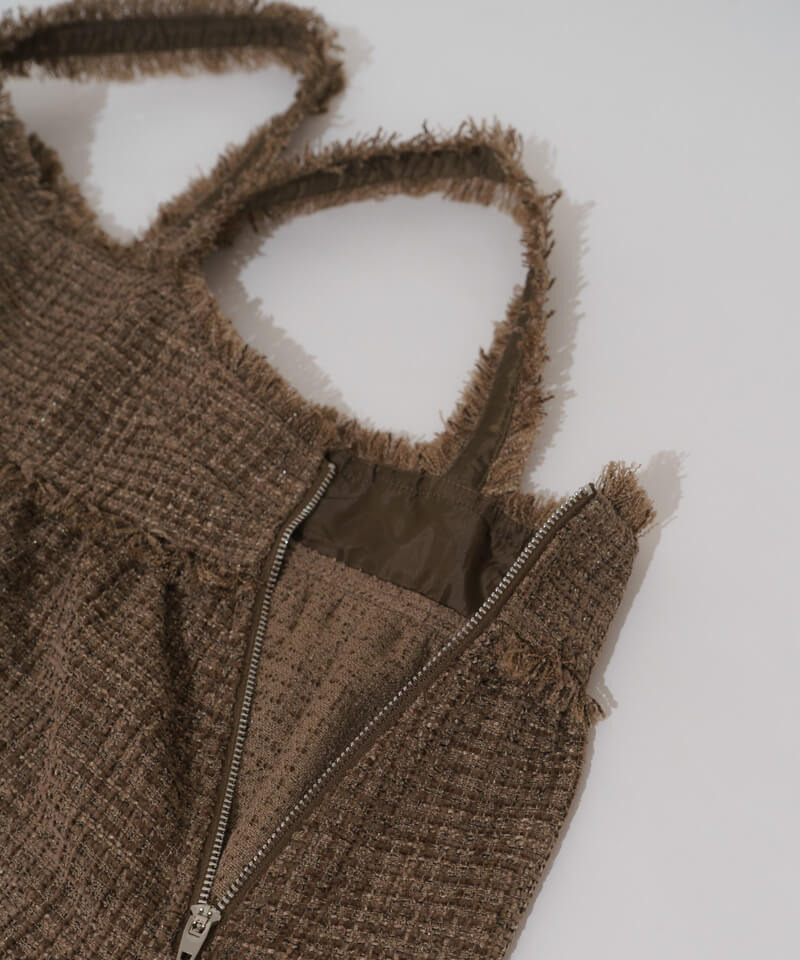 OUTLET】fluffy tweed bustier～ﾌﾗｯﾌｨﾂｲｰﾄﾞﾋﾞｽﾁｪ | flower