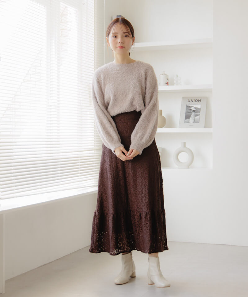 bloom lace skirt～ﾌﾞﾙｰﾑﾚｰｽｽｶｰﾄ | flower／フラワー公式通販