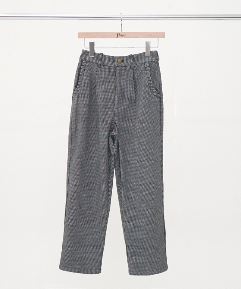 OUTLET】check frill tapered pants～ﾁｪｯｸﾌﾘﾙﾃｰﾊﾟｰﾄﾞﾊﾟﾝﾂ | flower／フラワー公式通販