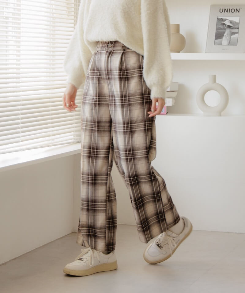 OUTLET】powdery check pants～ﾊﾟｳﾀﾞﾘｰﾁｪｯｸﾊﾟﾝﾂ | flower／フラワー ...