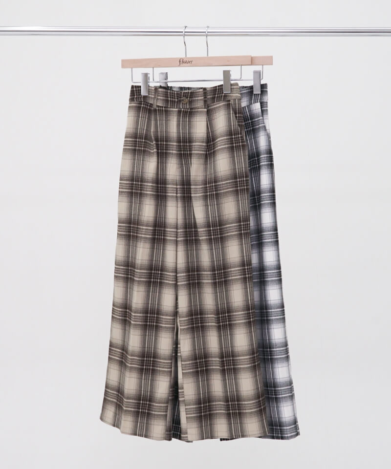 OUTLET】powdery check pants~パウダリーチェックパンツ | flower OUTLET】powdery check pants~パウダリーチェックパンツ | flower