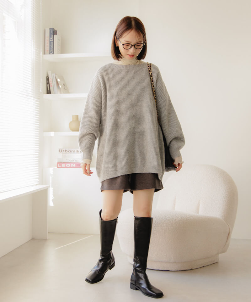 OUTLET】glitter knit onepiece～ｸﾞﾘｯﾀｰﾆｯﾄﾜﾝﾋﾟｰｽ | flower／フラワー 