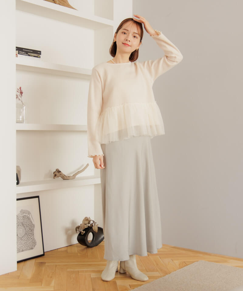 30%OFF】satin mermaid skirt～ｻﾃﾝﾏｰﾒｲﾄﾞｽｶｰﾄ | flower／フラワー公式通販