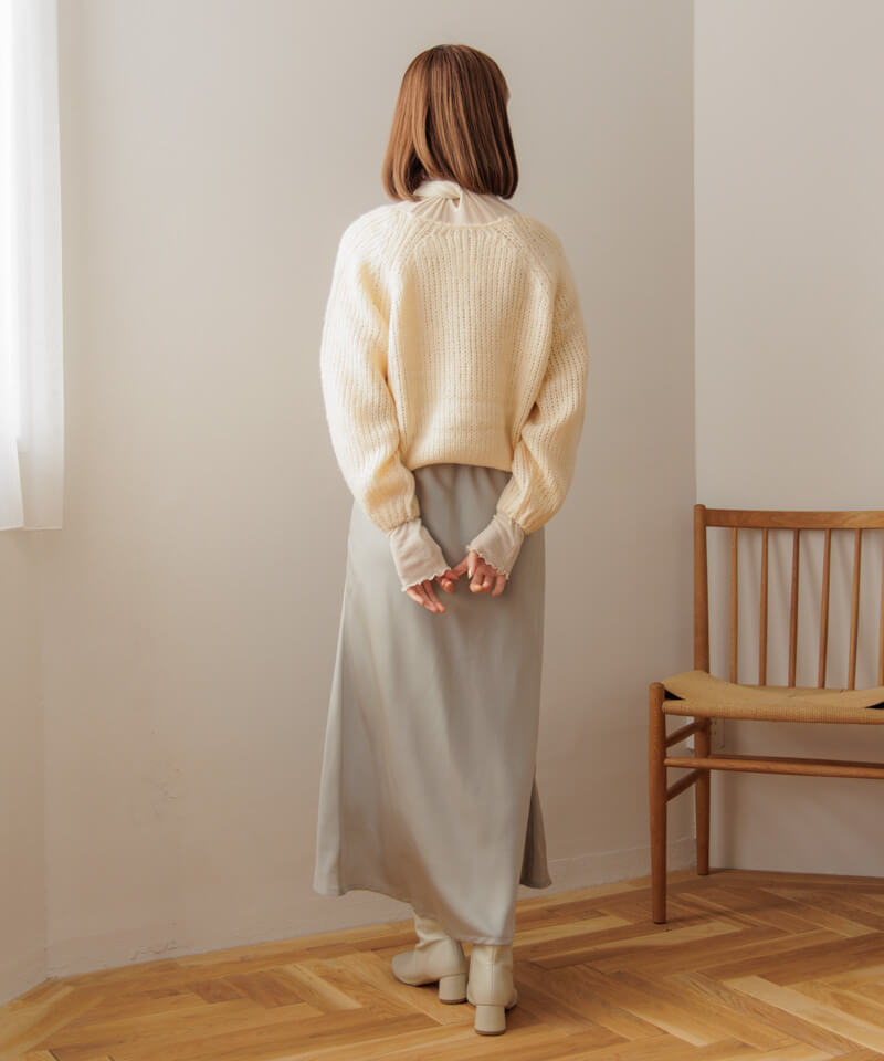 mmlikeforline maiのフラワーサテンスカート スカート