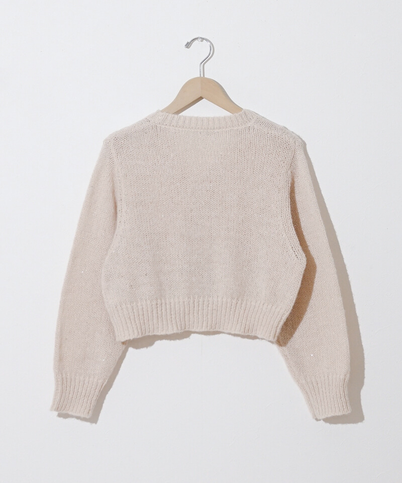 20%OFF】spangle knit cardigan～ｽﾊﾟﾝｺｰﾙﾆｯﾄｶｰﾃﾞｨｶﾞﾝ | flower 