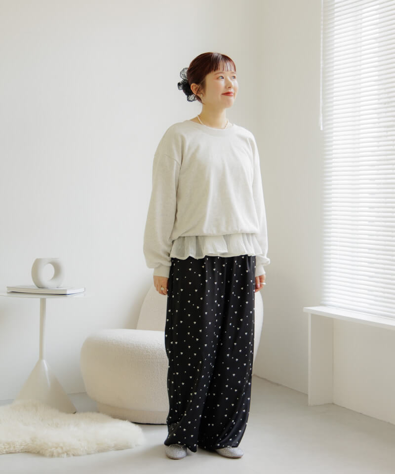 20%OFF】loosely heart pants～ﾙｰｽﾞﾘｰﾊｰﾄﾊﾟﾝﾂ | flower／フラワー公式通販