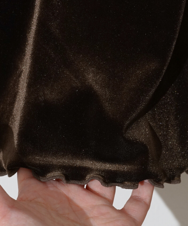 50%OFF】glossy velour top～ｸﾞﾛｯｼｰﾍﾞﾛｱﾄｯﾌﾟ | flower／フラワー公式通販