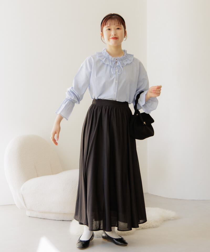 20%OFF】flowing gather skirt～ﾌﾛｰｲﾝｸﾞｷﾞｬｻﾞｰｽｶｰﾄ | flower／フラワー 