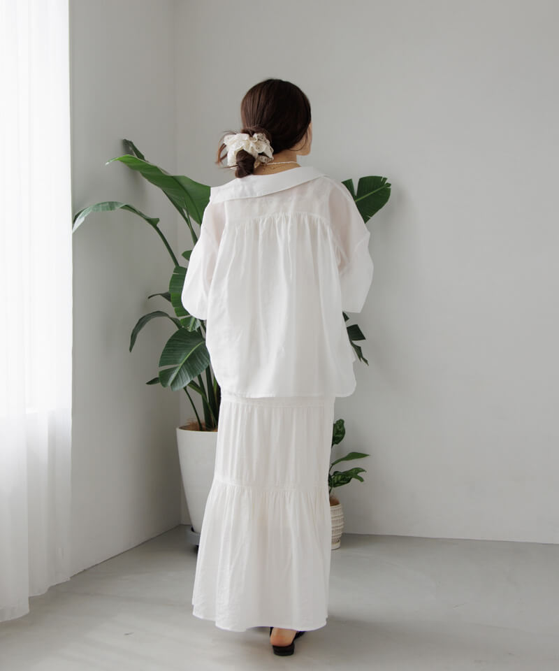 20%OFF】sorbet gather shirts～ｿﾙﾍﾞｷﾞｬｻﾞｰｼｬﾂ | flower