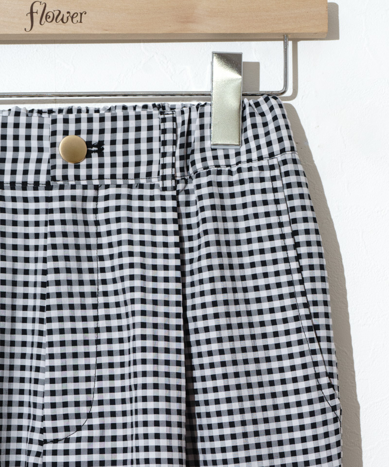 50%OFF】gingham flare pants～ｷﾞﾝｶﾞﾑﾌﾚｱﾊﾟﾝﾂ | flower