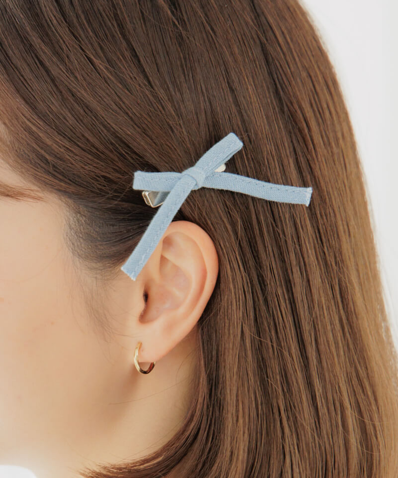 denim ribbon clip～ﾃﾞﾆﾑﾘﾎﾞﾝｸﾘｯﾌﾟ(2pc) | flower／フラワー公式通販