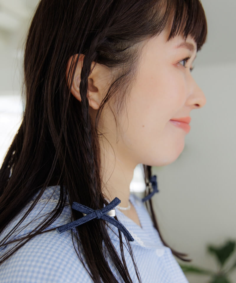 denim ribbon clip～ﾃﾞﾆﾑﾘﾎﾞﾝｸﾘｯﾌﾟ(2pc) | flower／フラワー公式通販