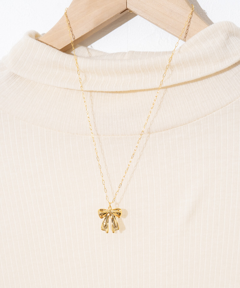 eternal ribbon necklace～ｴﾀｰﾅﾙﾘﾎﾞﾝﾈｯｸﾚｽ | flower／フラワー