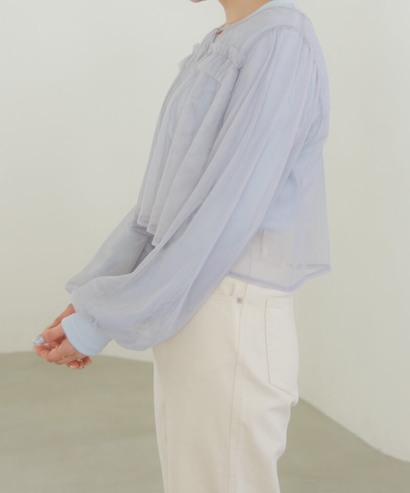 40%OFF】frill tulle blouse～ﾌﾘﾙﾁｭｰﾙﾌﾞﾗｳｽ | flower／フラワー公式通販