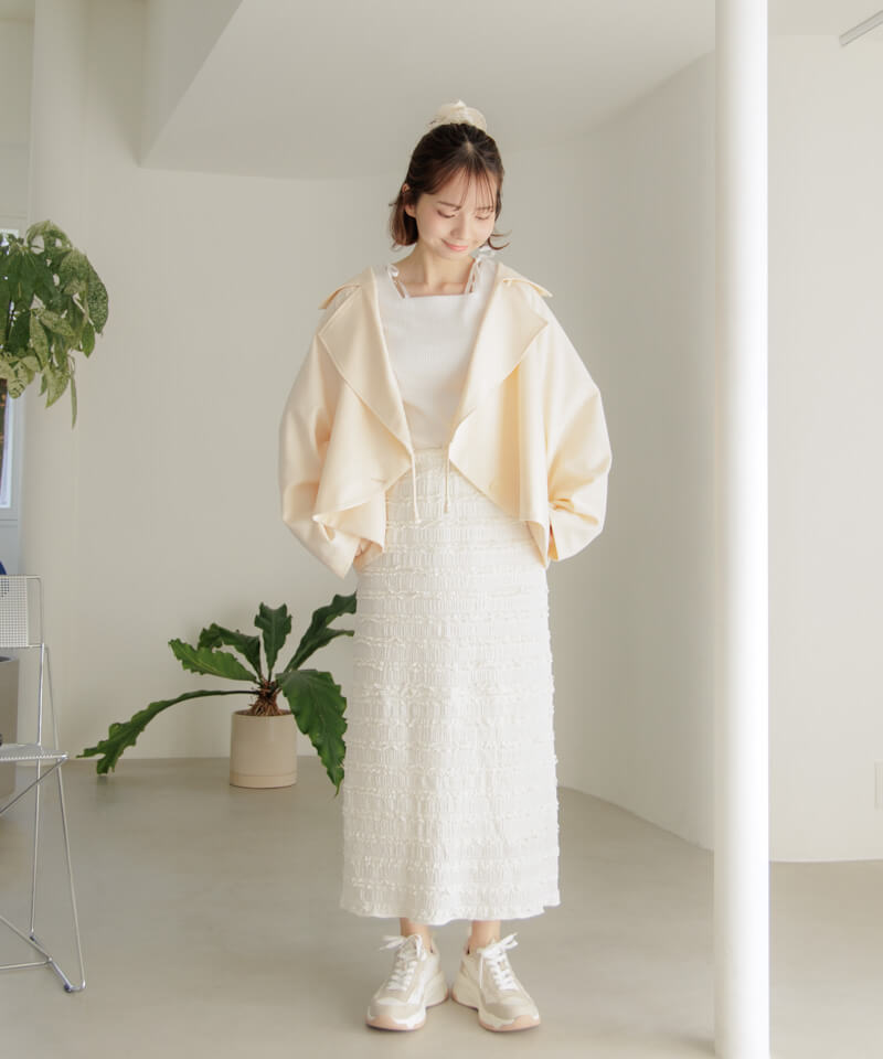 50%OFF】petal trench coat～ﾍﾟﾀﾙﾄﾚﾝﾁｺｰﾄ | flower／フラワー