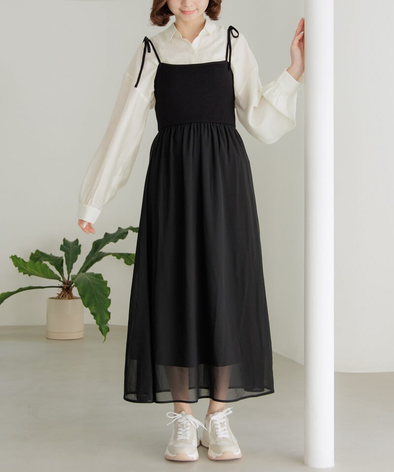 ワンピース Belle Jardin Chiffon Dress S Belle Jardin Chiffon Dress