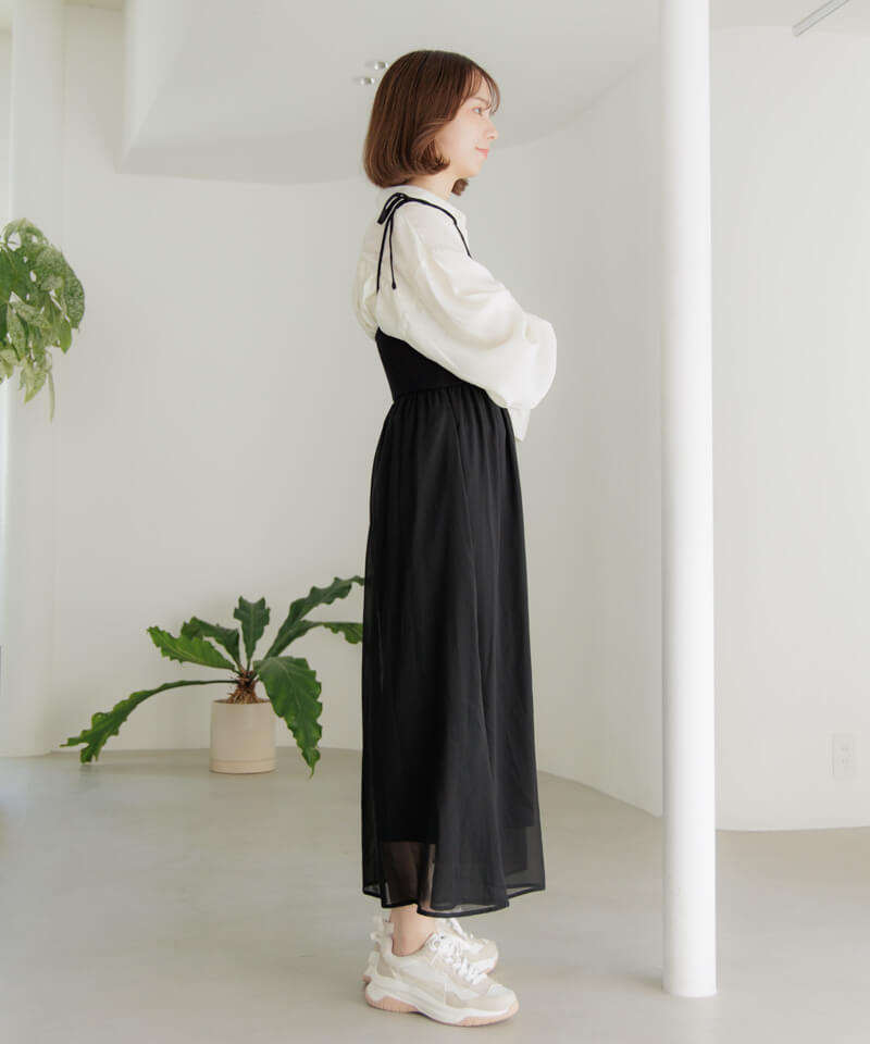 40%OFF】ballet chiffon onepiece～ﾊﾞﾚｴｼﾌｫﾝﾜﾝﾋﾟｰｽ | flower