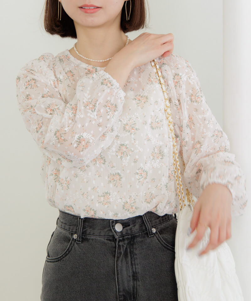 予約商品】candy bloom blouse ～ｷｬﾝﾃﾞｨﾌﾞﾙｰﾑﾌﾞﾗｳｽ | flower／フラワー