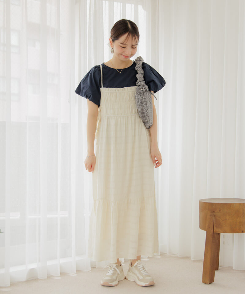 40%OFF】shirring gingham bag～ｼｬｰﾘﾝｸﾞｷﾞﾝｶﾞﾑﾊﾞｯｸﾞ | flower